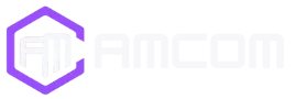 Logo blanc AMCom (Alexis Magaud)