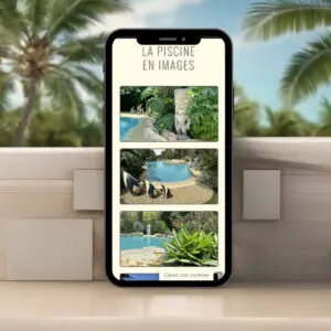 Portfolio - Le site internet de Tiki Palm Beach Resort (tikipalmbeach.fr) sur un smartphone, par AMCom (Alexis Magaud)