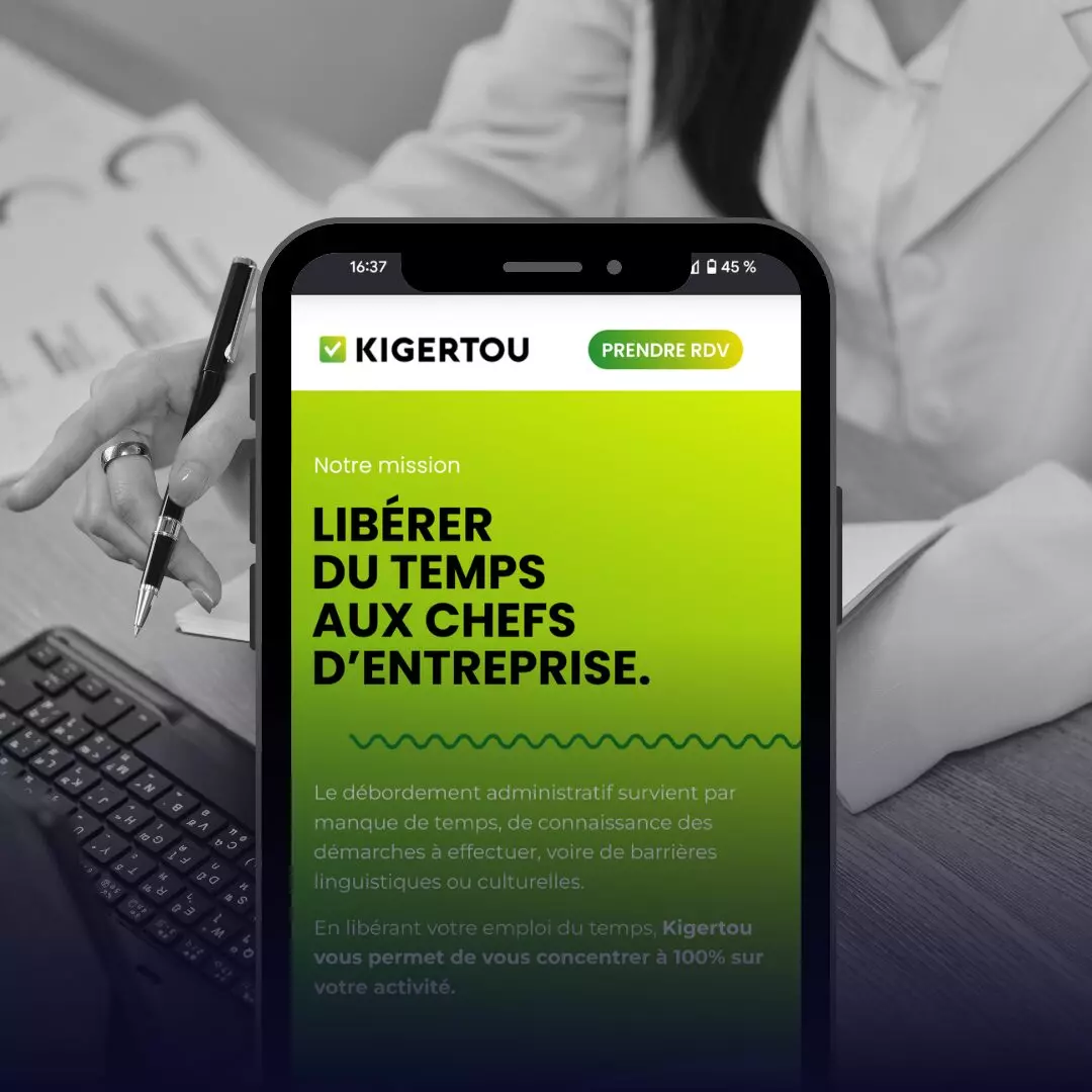 Kigertou pour les chefs d'entreprise- Portfolio projets web site internet AMCom